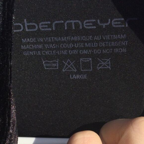 Obermeyer Womens Velvet Popover Size Large Black Vail Colorado Sportswear Fleece - Picture 3 of 10